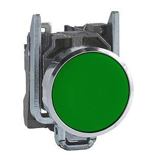 XB4BA31 Кнопка 22мм зелена з поверненням 1НО IP66 Schneider Electric
