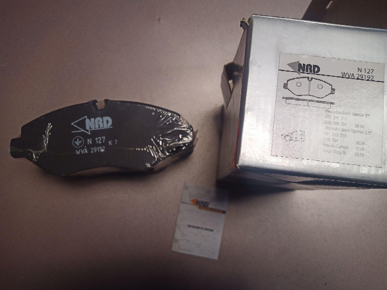 Гальмівні колодки передні на Nissan Cabstar. WVA 29192. NRD, фото 1