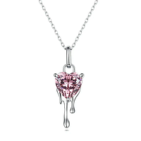 Серебряное ожерелье "Тающее сердце"