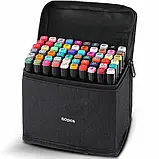 Набір двосторонніх маркерів для дітей 60шт маркери для скетчингу на папері, маркери для дітей, фото 3