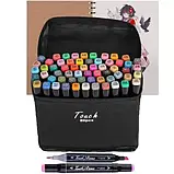 Набір двосторонніх маркерів для дітей 60шт маркери для скетчингу на папері, маркери для дітей, фото 2