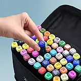 Набір двосторонніх маркерів для дітей 60шт маркери для скетчингу на папері, маркери для дітей, фото 6
