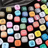 Набір двосторонніх маркерів для дітей 60шт маркери для скетчингу на папері, маркери для дітей, фото 8