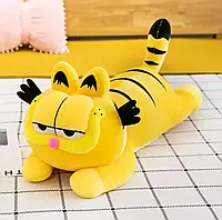 Мягкая плюшевая игрушка Гарфилд 85см, яркая желтая детская гипоаллергеная игрушка кот батон Garfield рыжий