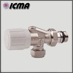 2-х кутовий вентиль ICMA 1/2" з можливістю установки термоголовки арт.870