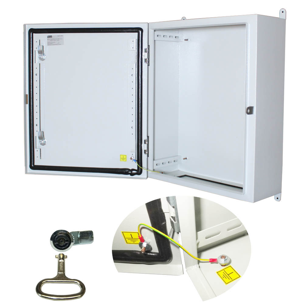 Бокс монтажний Bilmax BW t=1,2 600*800*400 IP65 У2 навісний метал замок (металева шафа), фото 1