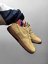 Чоловічі Кросівки Nike Air Force 1 Wild Low Wheat Gold Beige / Найк Аїр Форс 1 Вайлд Уіт Голд Низькі Бежеві, фото 3