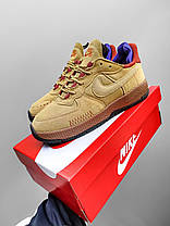 Чоловічі Кросівки Nike Air Force 1 Wild Low Wheat Gold Beige / Найк Аїр Форс 1 Вайлд Уіт Голд Низькі Бежеві, фото 5