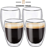 Набор стаканов с двойным дном 350мл Сooking House 4шт
