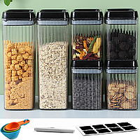 Набір контейнерів Cooking House bobi 6 шт для зберігання харчових продуктів, сипучих, рідин, круп тощо.