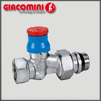 Термостатический радиаторный клапан 3/4" Giacomini прямой - фото 1 - id-p601111939