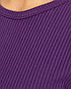 Піжама жіноча рубчик футболка з шортами Темно-бузковий, фото 5