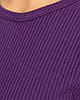 Піжама жіноча рубчик футболка з шортами Темно-бузковий, фото 5