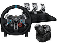 Кермо Logitech G29 Driving Force 941-000112 + коробка передач Logitech Driving Shifter 941-000130 чорний