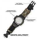 Чоловічий тактичний годинник Besta Military з компасом (Камуфляж), фото 3
