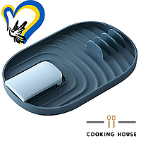 Подставка для ложек и крышек Cooking House buuba кухонная, синего цвета