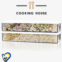 Набор контейнеров для хранения спагетти и других продуктов Cooking House buuba 2шт, пластиковые контейнеры для