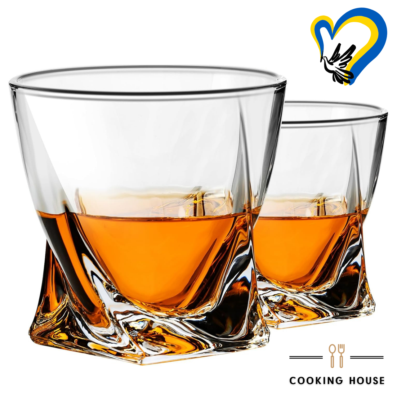 Набір склянок для віскі 300мл Cooking House buuba , 2шт. Стакан для віскі.