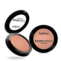 Румяна для лица компактные TopFace PT703 №004 Shimmer Peach с минералами и витамином Е