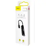 Перехідник AUX Baseus L52 Lightning to 2xLightning + 3.5mm аудіо адаптер розгалужувач 3,5 мм mini jack джек, фото 6