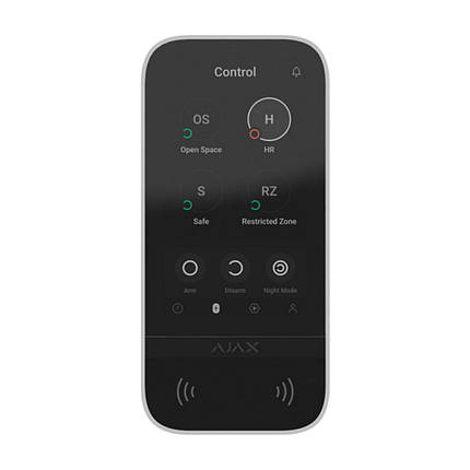 Клавіатура Ajax KeyPad TouchScreen white бездротова з сенсорним екраном, фото 1
