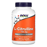 Цитруллин NOW L-Citrulline 750 mg (180 вега-капс)