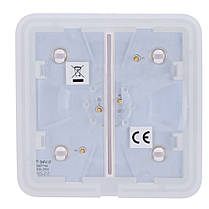 Кнопка Ajax SoloButton (2-gang) white для двоклавішного вимикача, фото 4