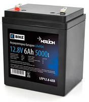 Aкумулятор для велосипеда 12 V, 6 AH, літій-залізо-фосфатний акумулятор
