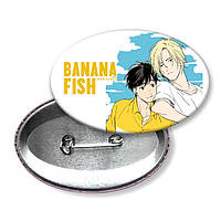 Эйдзи Окумура. Аш Линкс. Banana Fish. Банановая рыба. Значок