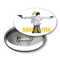 Эйдзи Окумура. Аш Линкс. Banana Fish. Банановая рыба. Значок