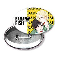 Аниме. Banana Fish. Банановая рыба. Эйдзи Окумура. Аш Линкс. Значок