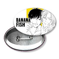 Значок с героем аниме сериала Банановая рыба. Banana Fish