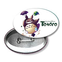 Значок с героем аниме сериала My Neighbor Totoro. Мой сосед Тоторо