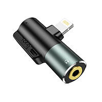 Переходник Hoco digital 3.5 Audio Converter for Lightning LS32 |2A| конвертер аудио разъем iP iPhpne iPad jack