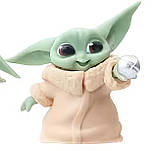 Набір фігурок Малюк Йода із саги "Зоряні війни" — Star Wars, Baby Yoda, Mandalorian, 6 шт., 6 см, фото 5