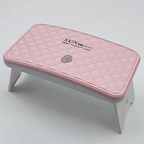 Міні UV/LED лампа Sun 15 Plus для сушіння нігтів (гель лаку, гелевих типс, верхніх форм) на USB, складана, 60 Вт. Рожевий