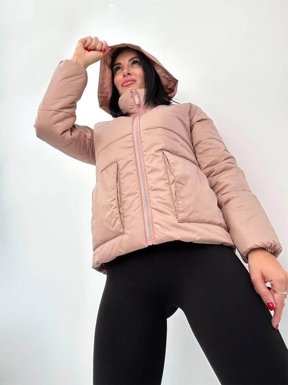 Женская демисезонная куртка короткая утепленная GF01219 50/52 - фото 10 - id-p2121096058