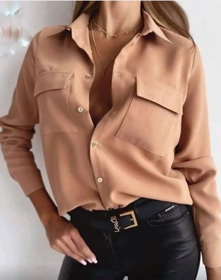 Женская стильная блуза-рубашка из софта большие размеры 50-52, 54-56 - фото 5 - id-p2121096072