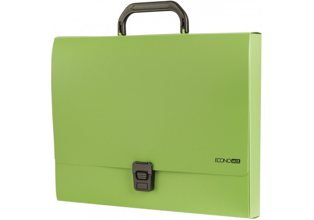 Портфель пластиковий на замку А4 Economix, салатний