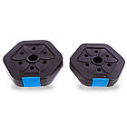 Гантелі розбірні пластикові 15кг SP-Sport TA-1826-15 2шт по 7,5кг чорний-синій, фото 3