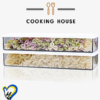 Набор контейнеров для хранения спагетти и других продуктов Cooking House ukrfarm 2шт, пластиковые контейнеры
