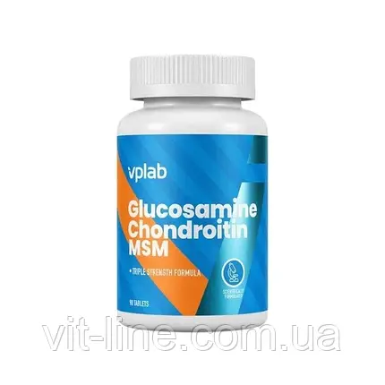 Vplab глюкозамін хондроїтин і МСМ 90 таблеток, фото 2
