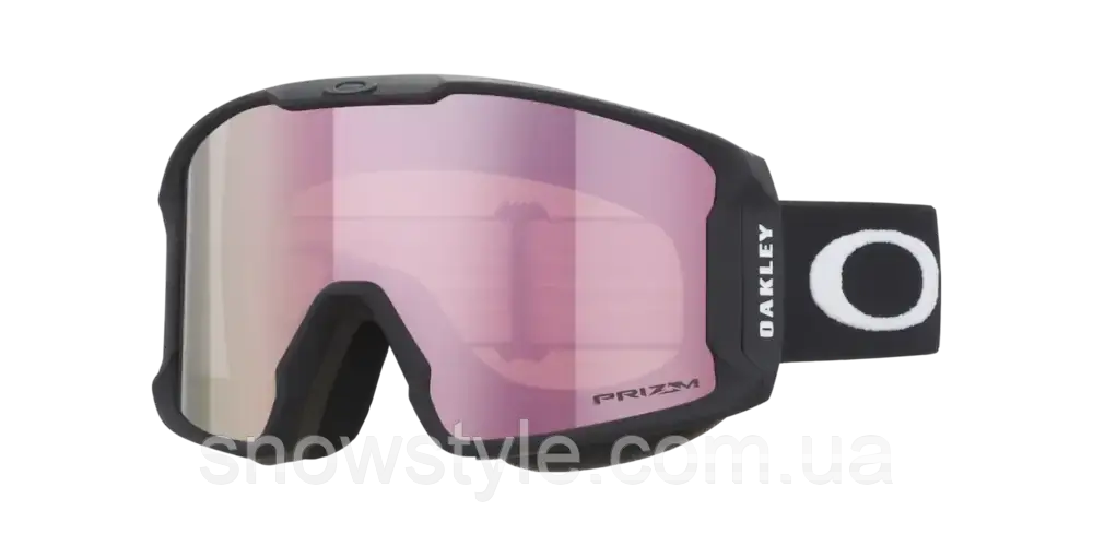 Гірськолижна маска Oakley Line Miner M (XM) Matte Black Лінза Prizm Hi Pink + кейс