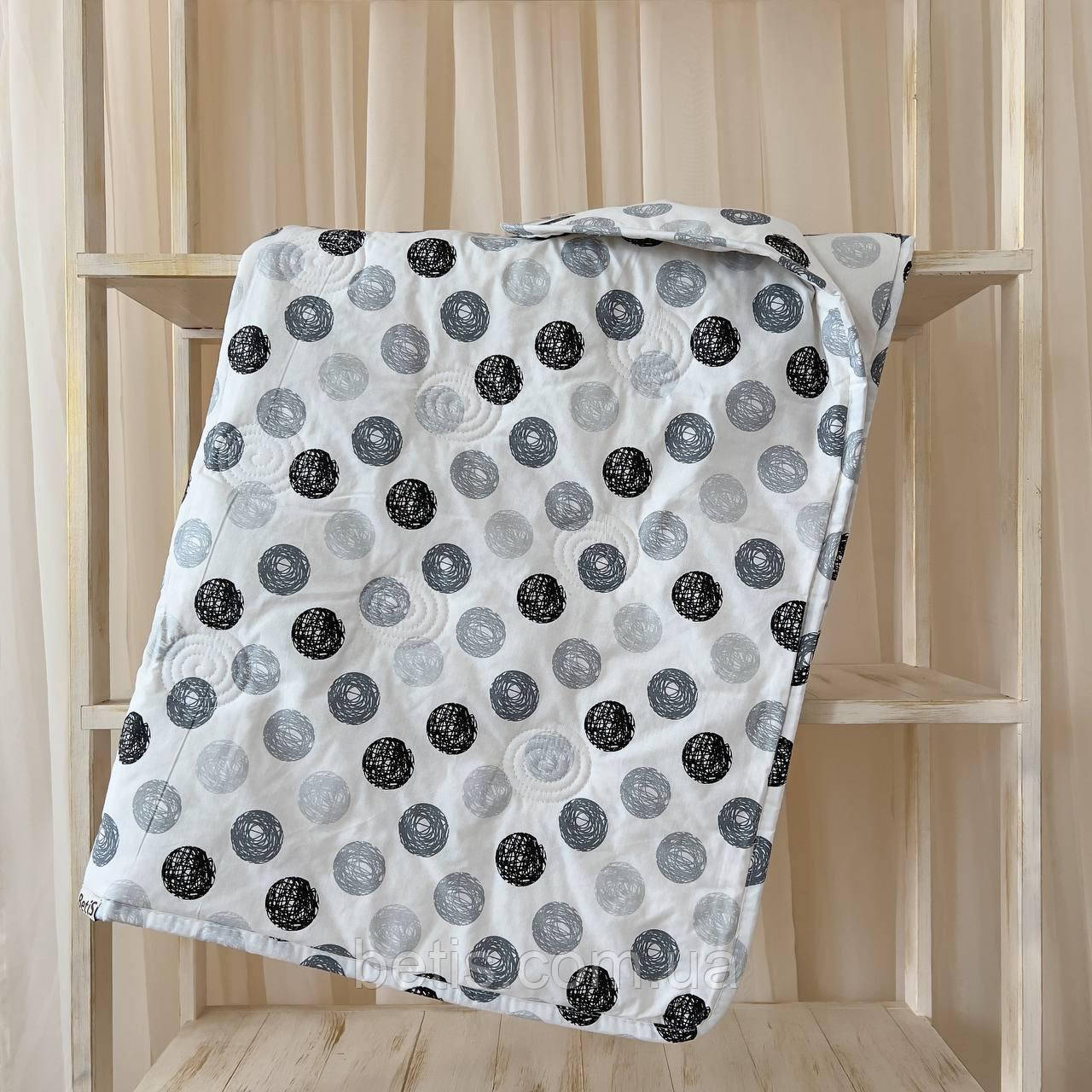 Ковдра "Клубочок-1" Білий/сірий Ранфорс,наповнювач-хлопкопон. Щільність-250 гр/м2 арт.91449285  90*105 см.(р)