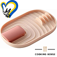 Подставка для ложек и крышек Cooking House smile кухонная, розового цвета