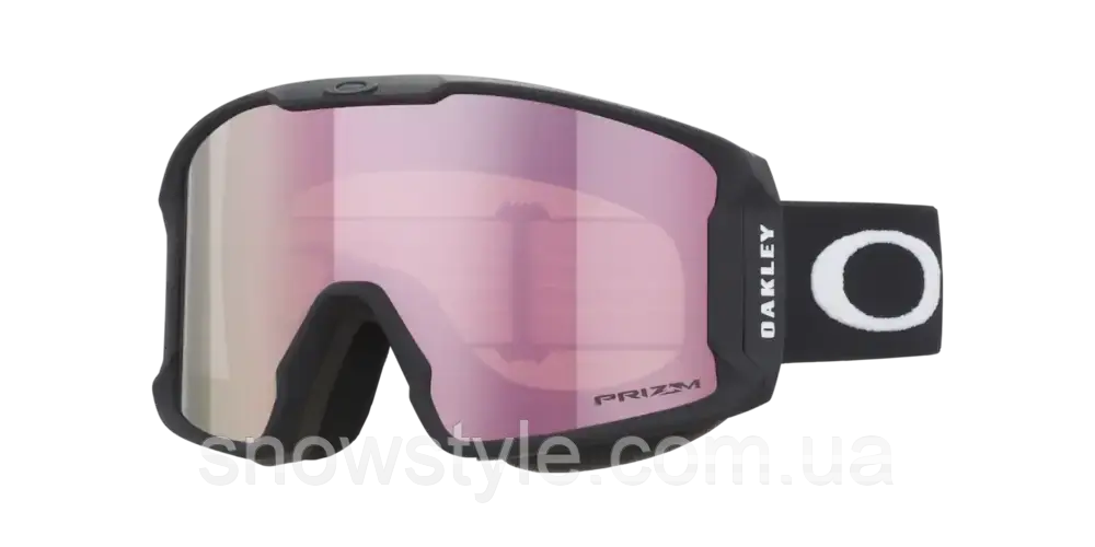 Гірськолижна маска Oakley Line Miner M (XM) Matte Black Лінза Prizm Hi Pink