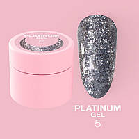 Блесточки для ногтей LunaMoon Platinum Gel №5 5ml