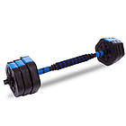 Гантелі розбірні пластикові 20кг SP-Sport TA-1826-20 2шт по 10кг чорний-синій, фото 6