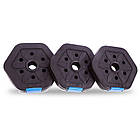 Гантелі розбірні пластикові 20кг SP-Sport TA-1826-20 2шт по 10кг чорний-синій, фото 5