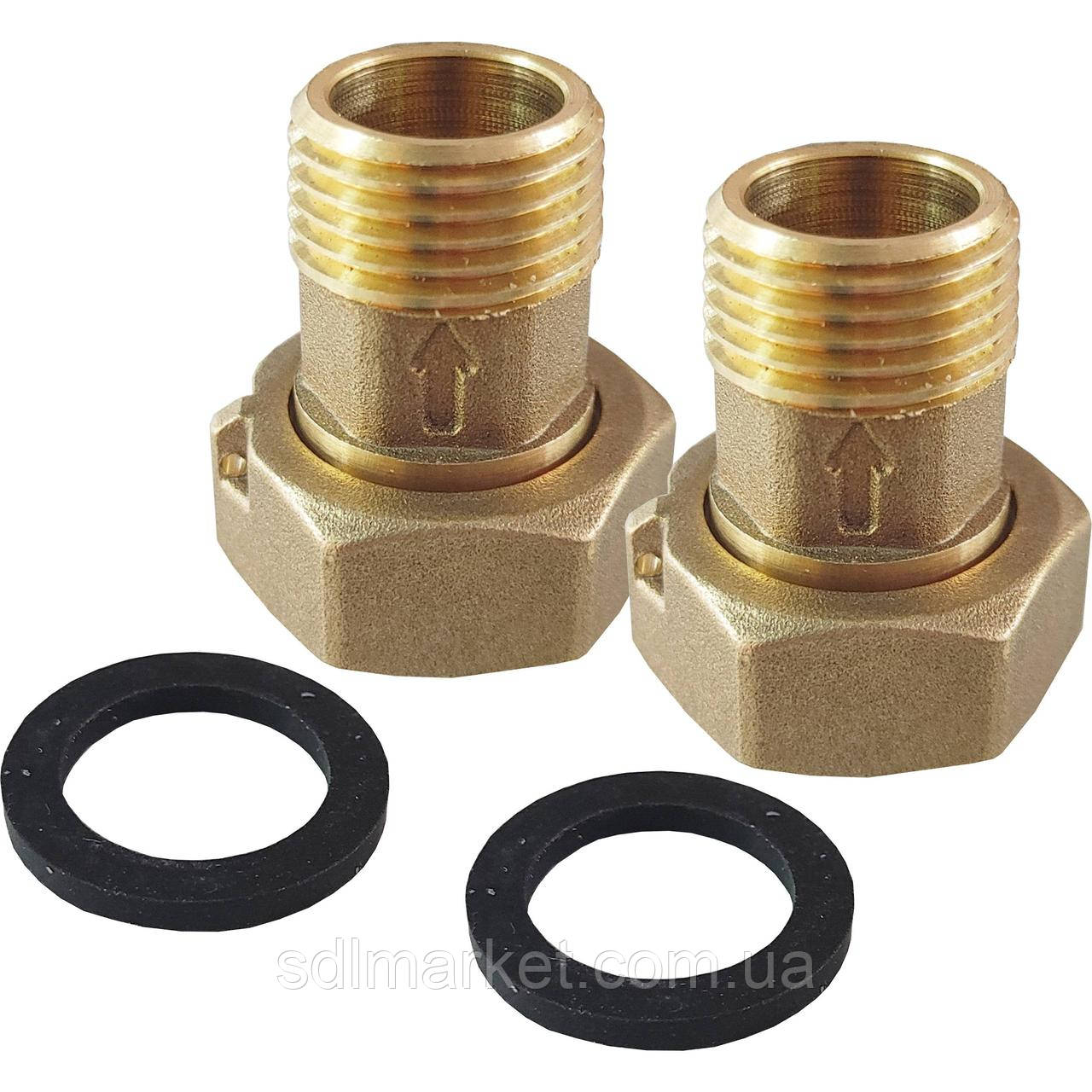 Комплект штуцерів 3/4| Вх1/2" Н латунний LR433L OPTIMUM